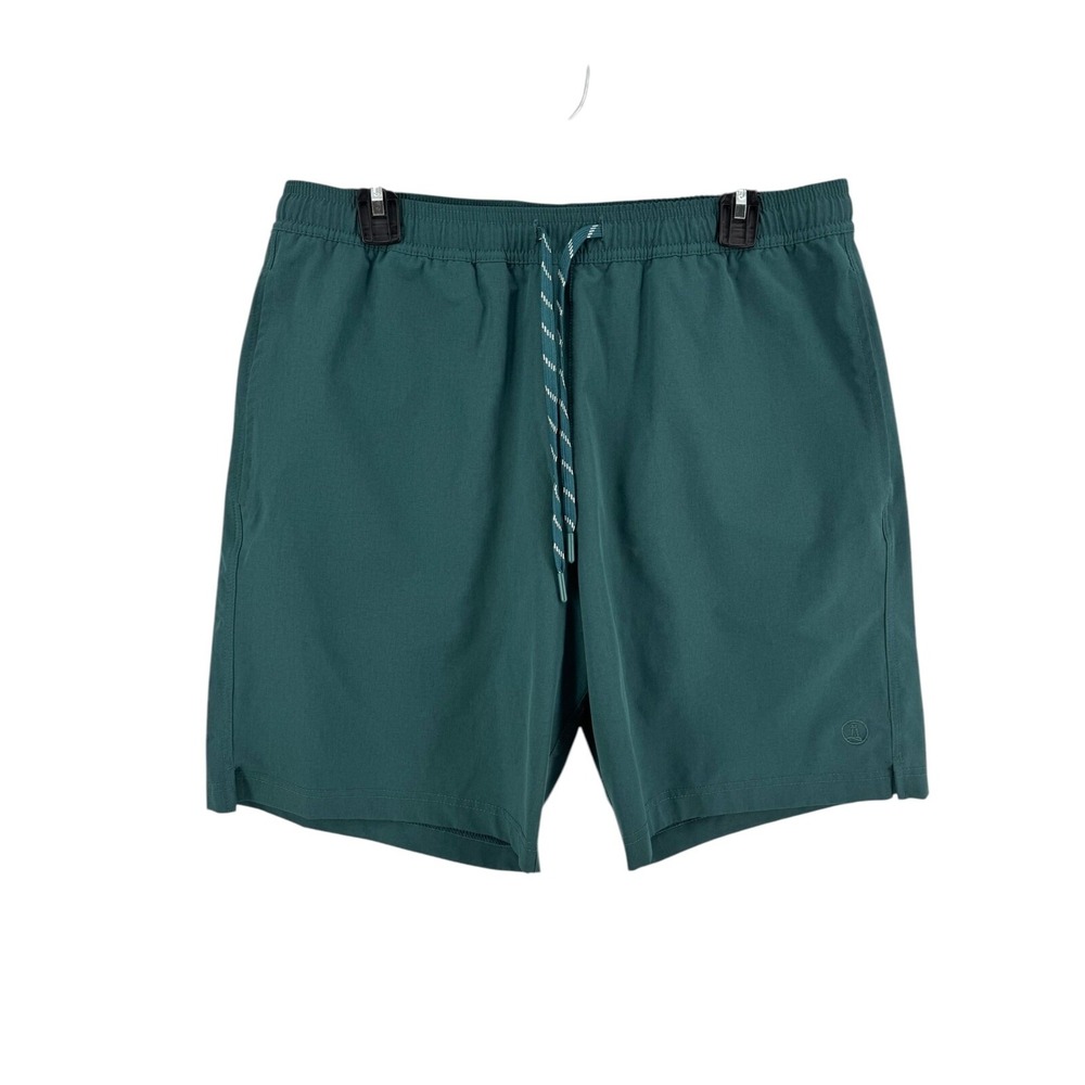 Lands' End Men's Green Lined Drawstring Swim Shorts Size Large
